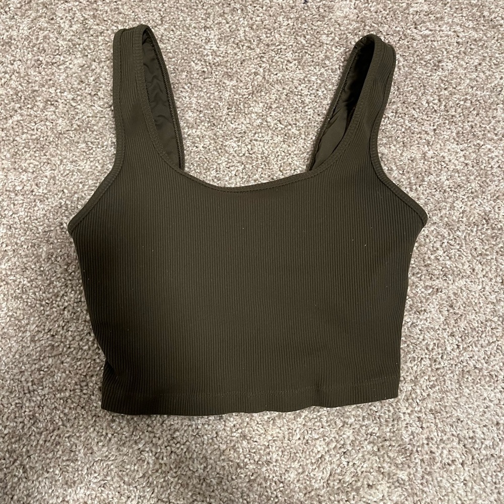 offline/aerie green athletic tank
